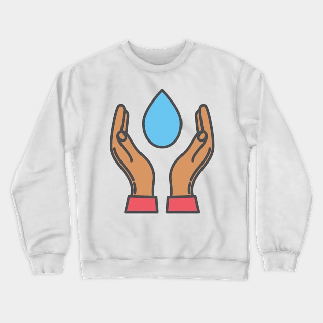 Clean Water Crewneck Sweatshirt by SWON Design